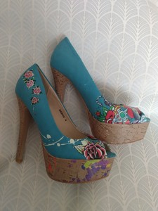 teal designer shoes