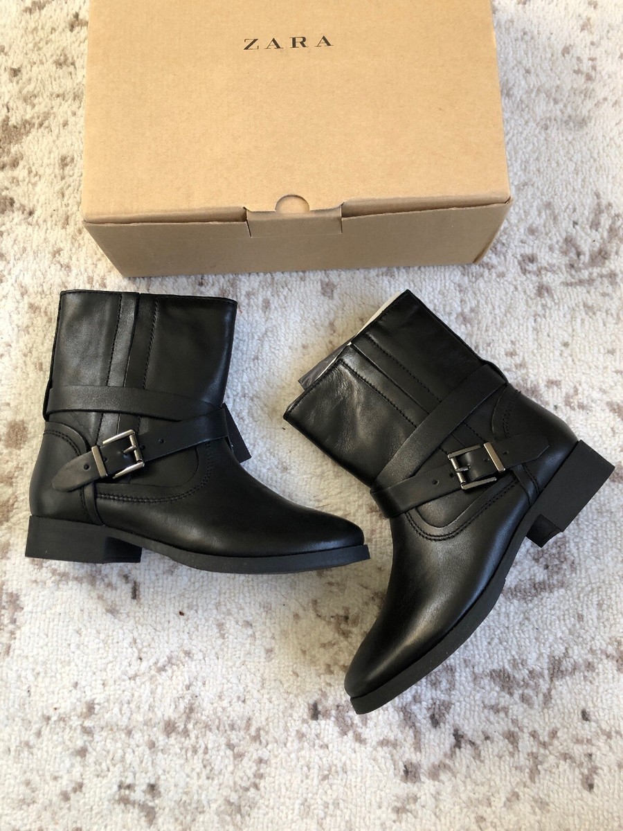 Ankle Boot Zara Girls Black Boots New Zara Girls Black Leather
