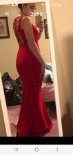 Red Prom Gown Formal Dress Size 4 STUNNING