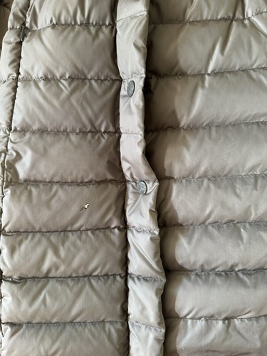 Moncler Long Puffer Down Jacket Gray Kids Size 8 Winter Snow *flaw - Picture 3 of 8