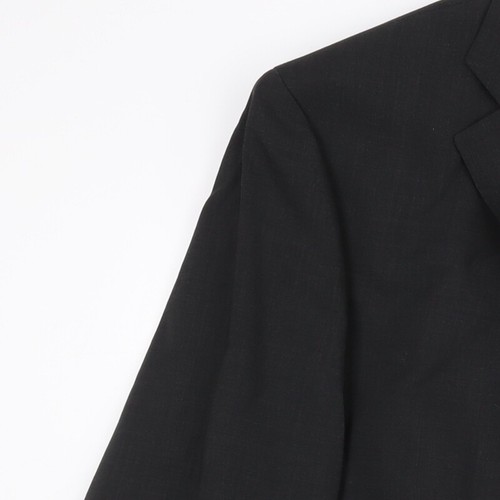 Marks and Spencer Mens Black Wool Jacket Suit Jacket Size 42 Regular - Picture 6 of 10