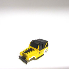 VINTAGE TYCO SLOT CAR HO SCALE LIGHTED JEEP CJ-7 YELLOW/BLACK  BODY ONLY  NEW
