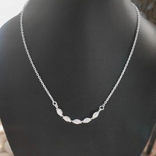 Gorgeous White Diamond Necklace 925 Silver
