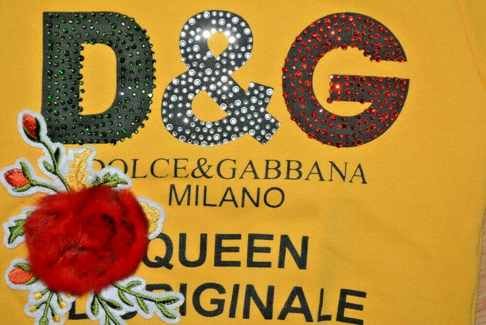 Dolce & Gabbana 女孩 儿童 卫衣 儿童上衣 尺寸 3 衬衫 D&G Jr. Milano 水晶 — 第 2/4 张图片