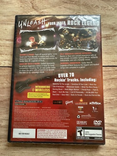 Playstation 2 PS2 Guitar Hero III 3: Legends of Rock Brand New Sealed Not Resale - Picture 2 of 3