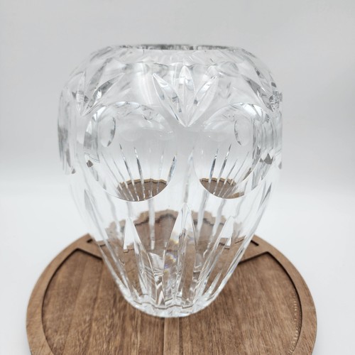 Vintage Bleikristall 24% Cut Crystal Bavaria Germany Vase, 8 1/4" Tall, 7" Wide - Picture 4 of 10
