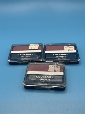 Lot of (3) Covergirl Cheekers #145 Rock N Rose New Sealed