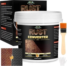 1 gal 2-in-1 Rust Converter & Metal Primer Black Rust Paint Inhibitor for Metal