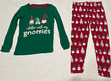 KicKee Pants Pajamas Kids Long Sleeve Bamboo Set Crimson Gnomes-Size 6