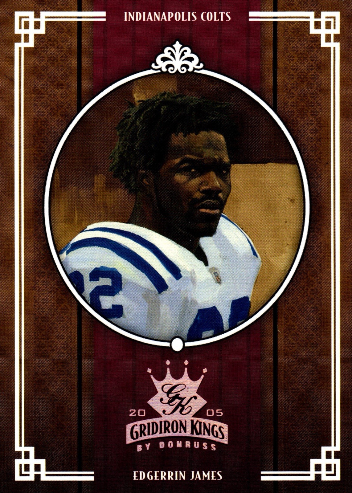 2005 Donruss Throwback Threads Gridiron Kings Silver Edgerrin James 252/500
