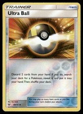 Ultra Ball 68/73 Uncommon Shining Legends Pokemon Reverse Holo Lightly Played