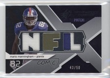 2008 SPx NFL Letters /50 Mario Manningham #RM-MM Dual Patch 4at