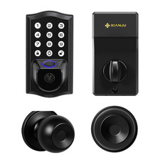 Smart Fingerprint Deadbolt with Door Knob set ,Voice-Prompt Keyless Entry