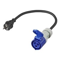 Multibros Cee Adapterkabel 40Cm – Schuko Stecker Auf Cee Kupplung | 3X2,5Mm² H07