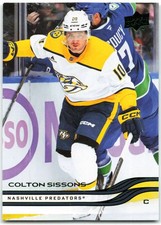 2025-26 Upper Deck Series 1 Holiday SP Green Foil #94 Colton Sissons Nashville