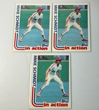 1982 Topps - In Action Mike Schmidt #101 (3) EX+ MN HOF Phillies Legend