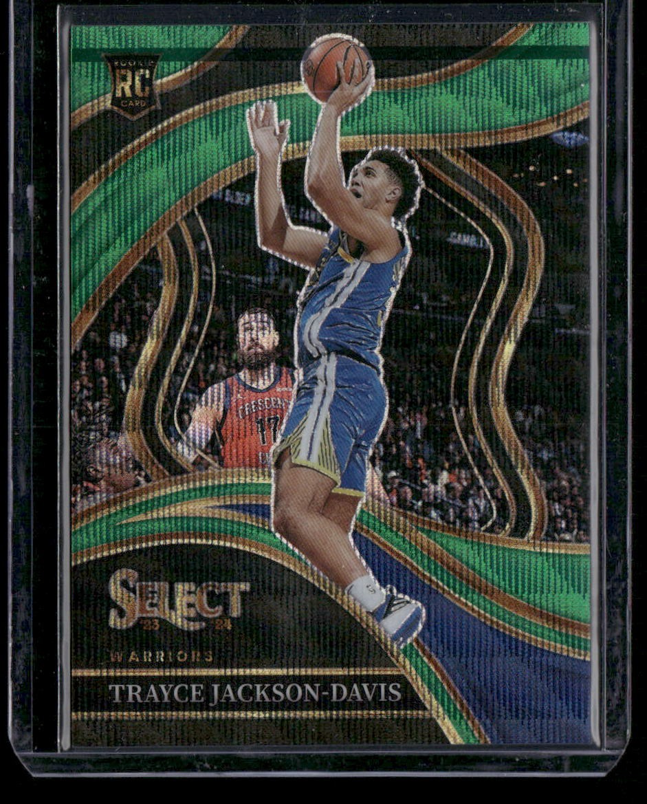 2023-24 Panini Select #278 Trayce Jackson-Davis Green Wave Prizms #/50