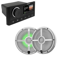 Fusion MS-RA670 Marine Receiver with Wet Sounds RECON6-XWW-RGB 6.5" Speakers