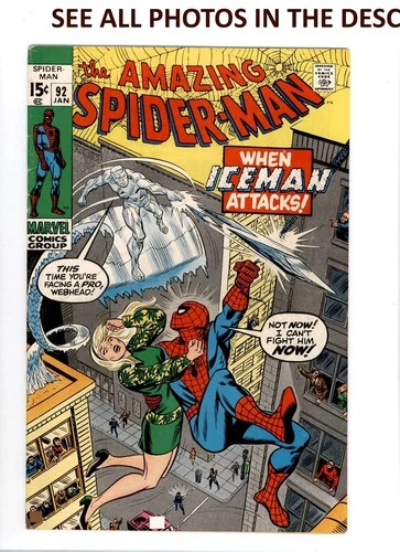 Amazing Spider-Man #92 Comic JAN 1971 FN- Marvel Comics (HG)