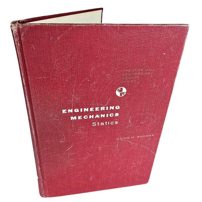 Engineering Mechanics Statics Textbook Shames HC Prentice Hall 1959 Book Vtg