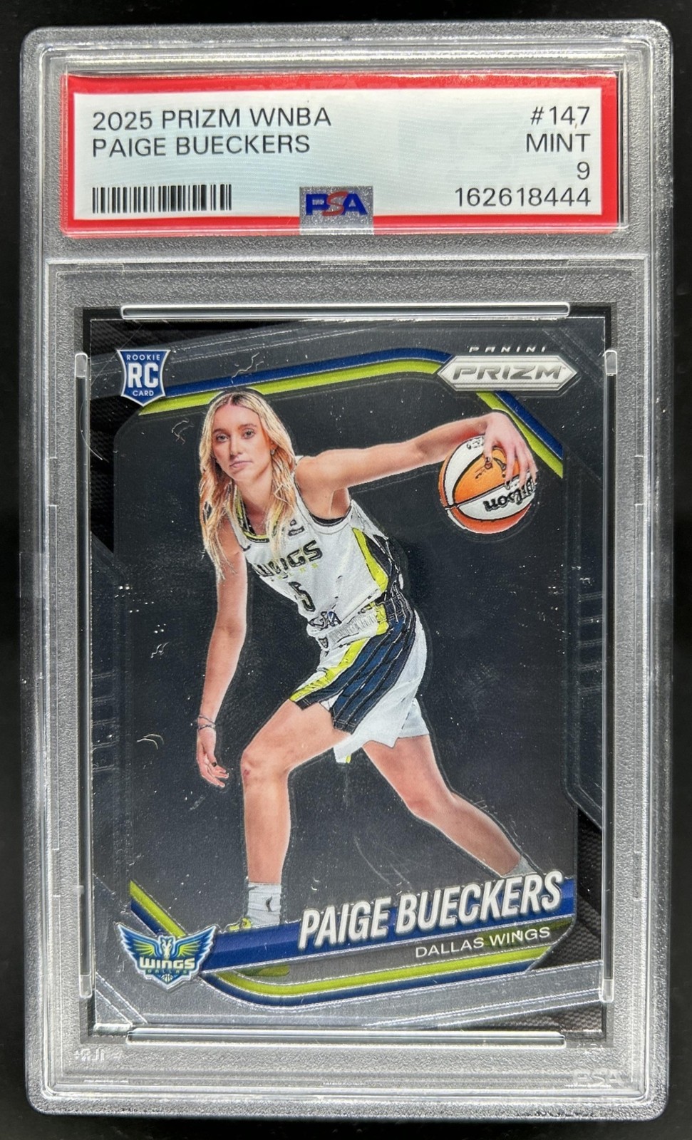 2025 Panini WNBA Prizm Paige Bueckers RC Rookie VAR #147 Wings PSA 9