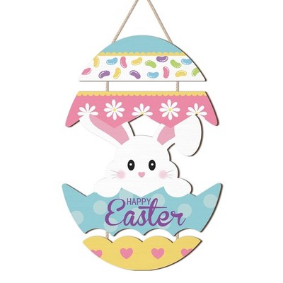 HOURIA Colorful Happy Easter Front Door Decor,11.4 *17.5  Lovely Eas