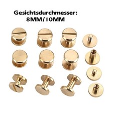 4-20MM Buchschrauben Buchnieten Schraubnieten Chicago-Schrauben Massives Messing