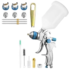 Hvlp Air Spray Gun Kit W/1.4/1.7/2.0mm Nozzle Auto Paint Gravity Feed Car Primer