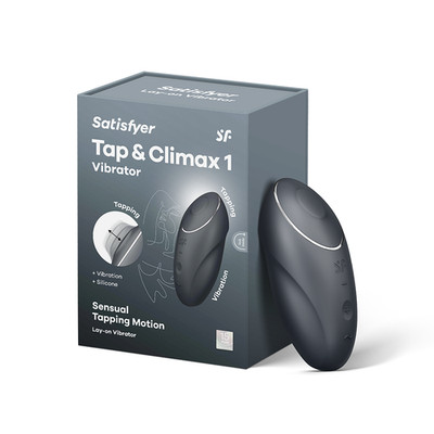 Satisfyer Tap & Climax 1 - Lay-on Vibrator, Clitoral Stimulation, Waterproof