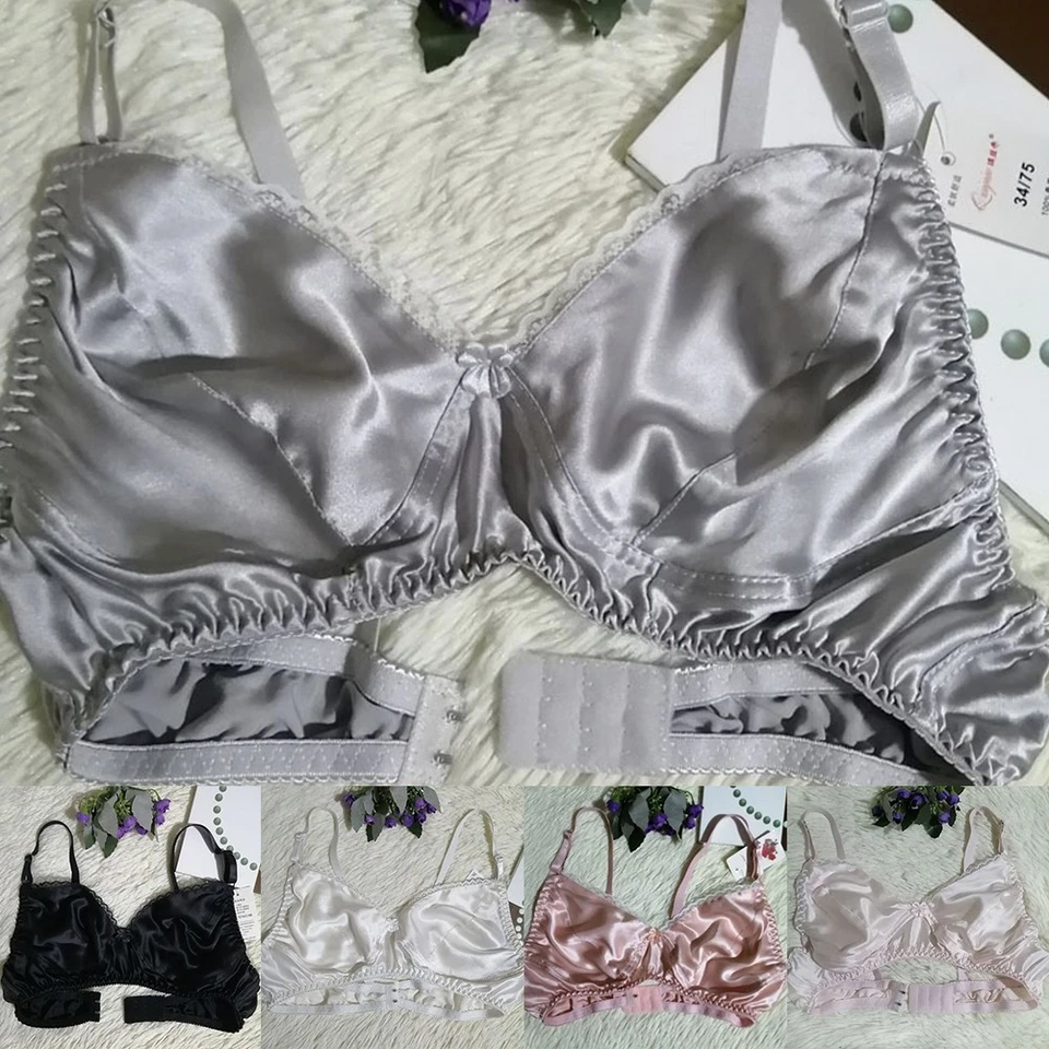 Hot New Bra Underwear Womens Silk Satin Comfortable Comfy Sleep Underwear - image 3 of 4