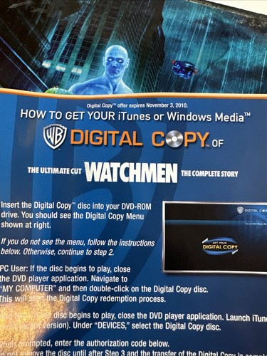 Watchmen: The Ultimate Cut Blu-ray Box Set. Motion Comic. Complete. Box Damage - Picture 11 of 24