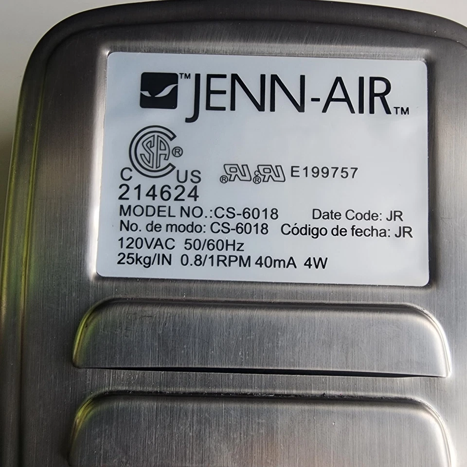 Nuevo motor asador Jenn-Air CS-6018 120VAC 0,8/1 RPM OEM repuesto para parrilla  Foto 2 de 4