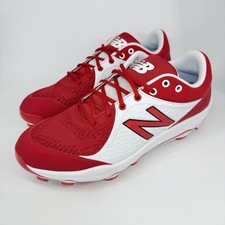 Size 14 New Balance Fresh Foam PL3000R5 Baseball Cleats Red & White Mens Molded