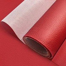 Marine Vinyl Fabric 0.6mm Thick Waterproof Synthetic Material 108x51 Red