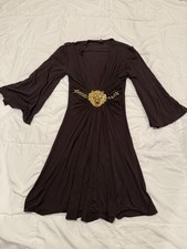 Brown midi dress with gold lion belt #y2kfashion #mididress