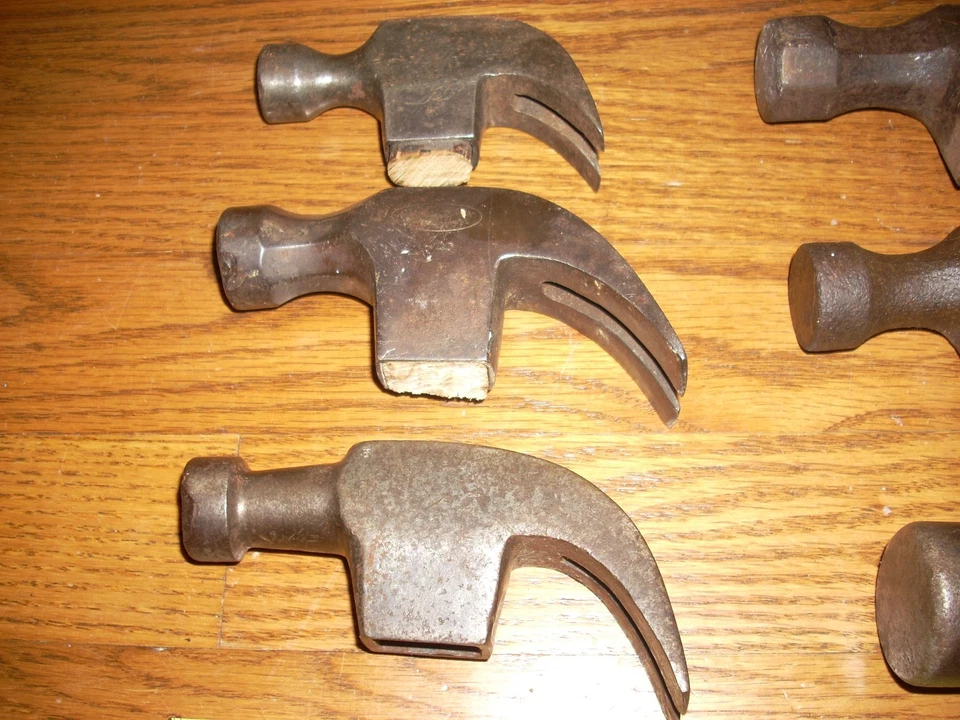 Lote de 6 antiguos vintage lote mixto de cabezas de martillo plomera artesano Cheney Stanley. Foto 2 de 4