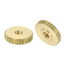Knurled Thumb Nuts, 2Pcs M3 Brass Nut Flat Head Through Hole for 3D Printer Part