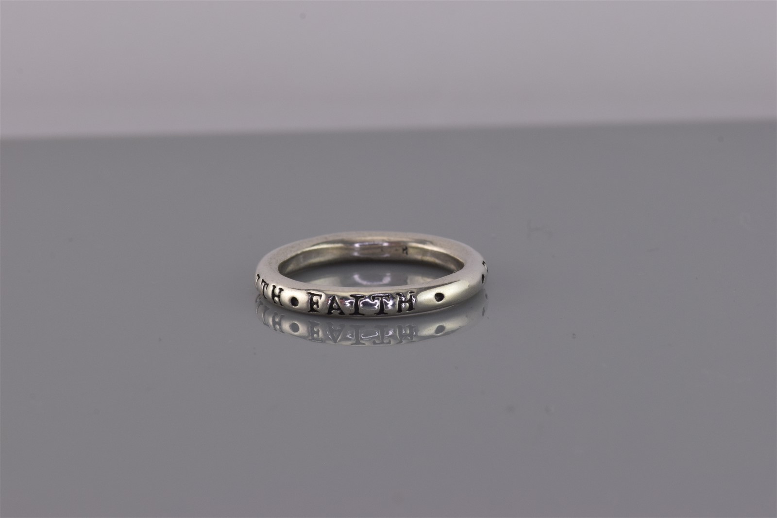 Sterling Silver 3mm Solid FAITH Solid Rounded Sta… - image 6