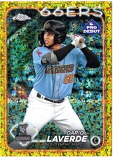 2024 Topps Pro Debut Dario Laverde Chrome Gold Mini Diamond Refractor /50
