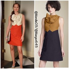 Marc by Marc Jacobs blue/ochre Alessandra dress 10