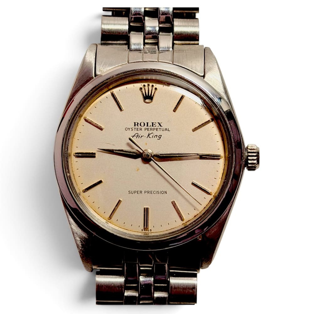 Rare Rolex Air King Super Precision 36 mm Steel Jubilee Watch 5504 Circa 1963