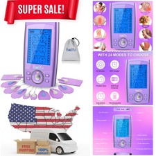 Portable Belfiu 24 Mode TENS Muscle Massager with 10 Pads - Rechargeable Relief