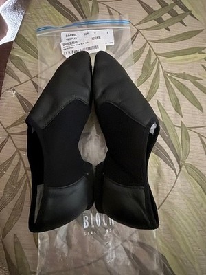 Bloch S0495L Neo-Flex Jazz Shoes, Black Leather, Slip on,  Size 4- New