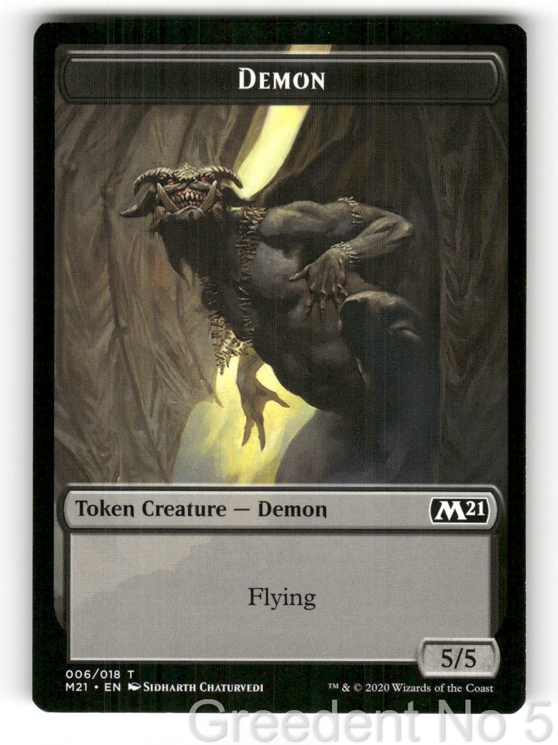 Demon Token 6 Token Core Set 2021 Magic: The Gathering Lightly Played