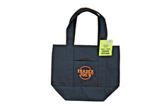 Trader Joe's Mini Canvas Tote Bag Black