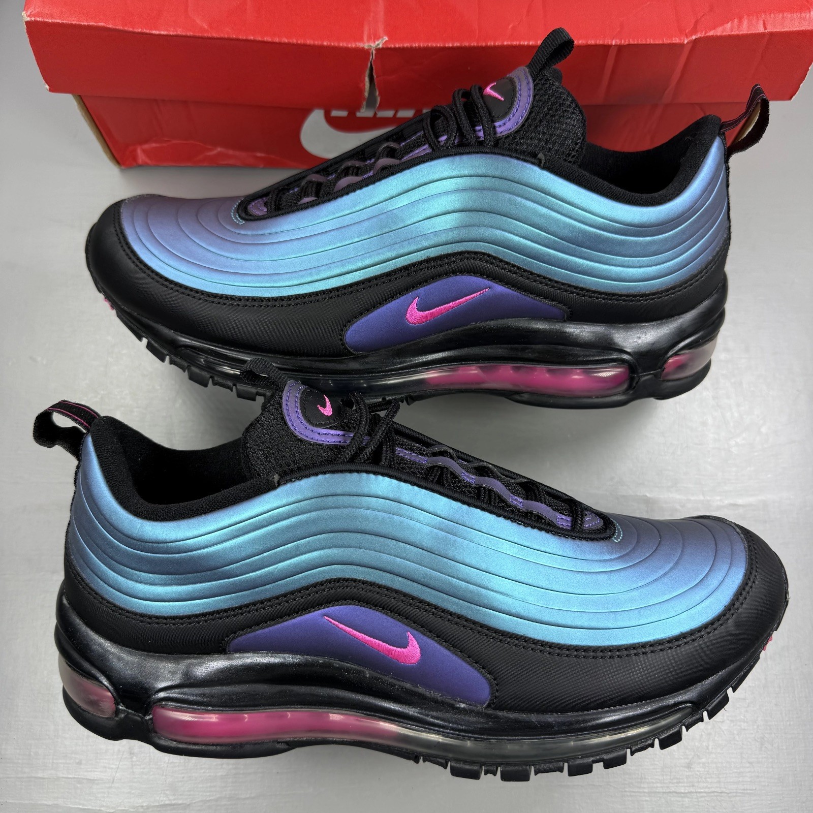 Nike Air Max 97 Size UK 8 LX Throwback Future Blue Men's Trainers AV1165-001 image 2