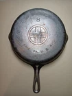 Vintage Griswold Cast Iron Skillet Large Block Logo No 8 10 Inch Pan Pre-Owned