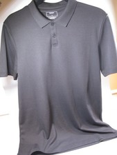 Mens DKNY Dress Polo Shirt Black S
