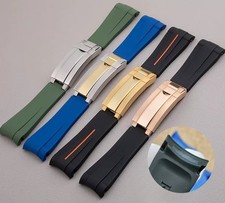 21mm FKM Rubber Watch Band Strap Fits Submariner Explorer 216570 41mm