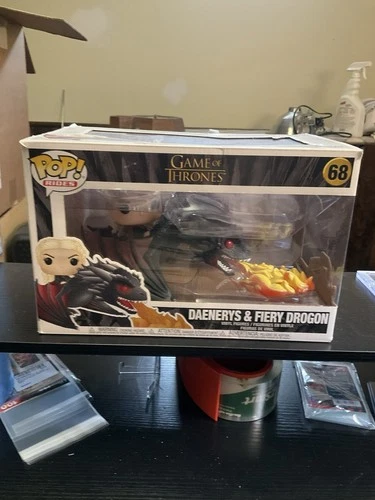 Funko Pop Rides Game of Thrones Daenerys and Fiery Drogon 2-Pack #68 Damaged Box